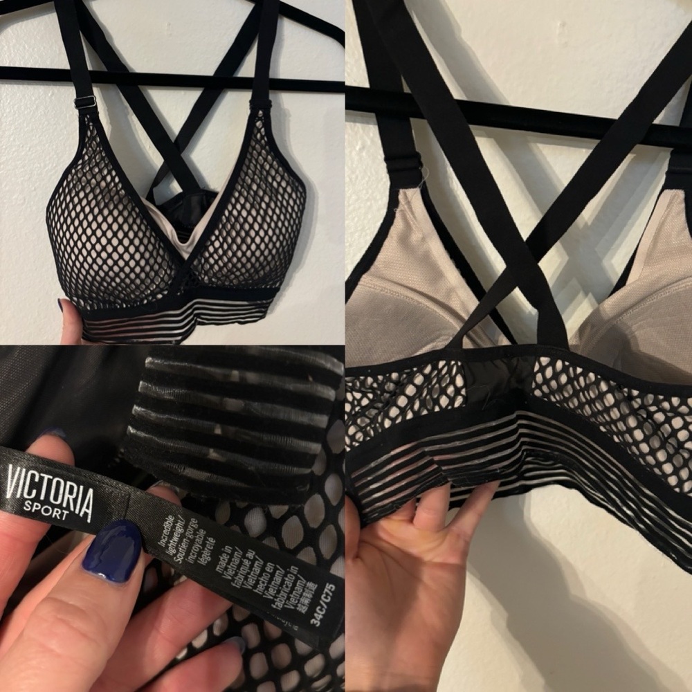 Victorias Secret - Women’s Black Mesh Bralette